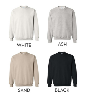 Gildan Unisex Bride-to-be Sweatshirt Colors.