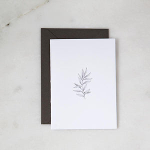 Letterpress Botanical Greeting Card & Envelope