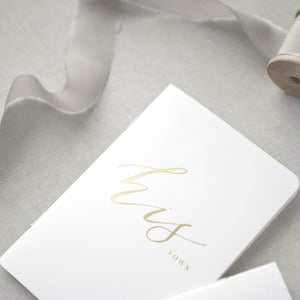 Foil Stamped Vow Books
