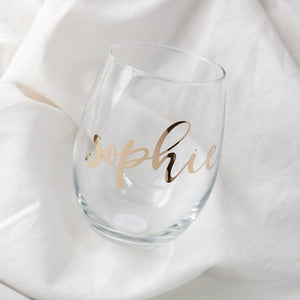 Personalized Stemless Wine Glass, bridesmaid gifts, bridesmaid glasses, unique wine lover gifts, wine gift ideas, personalized gifts for her, best gift ideas for women, custom wine glasses