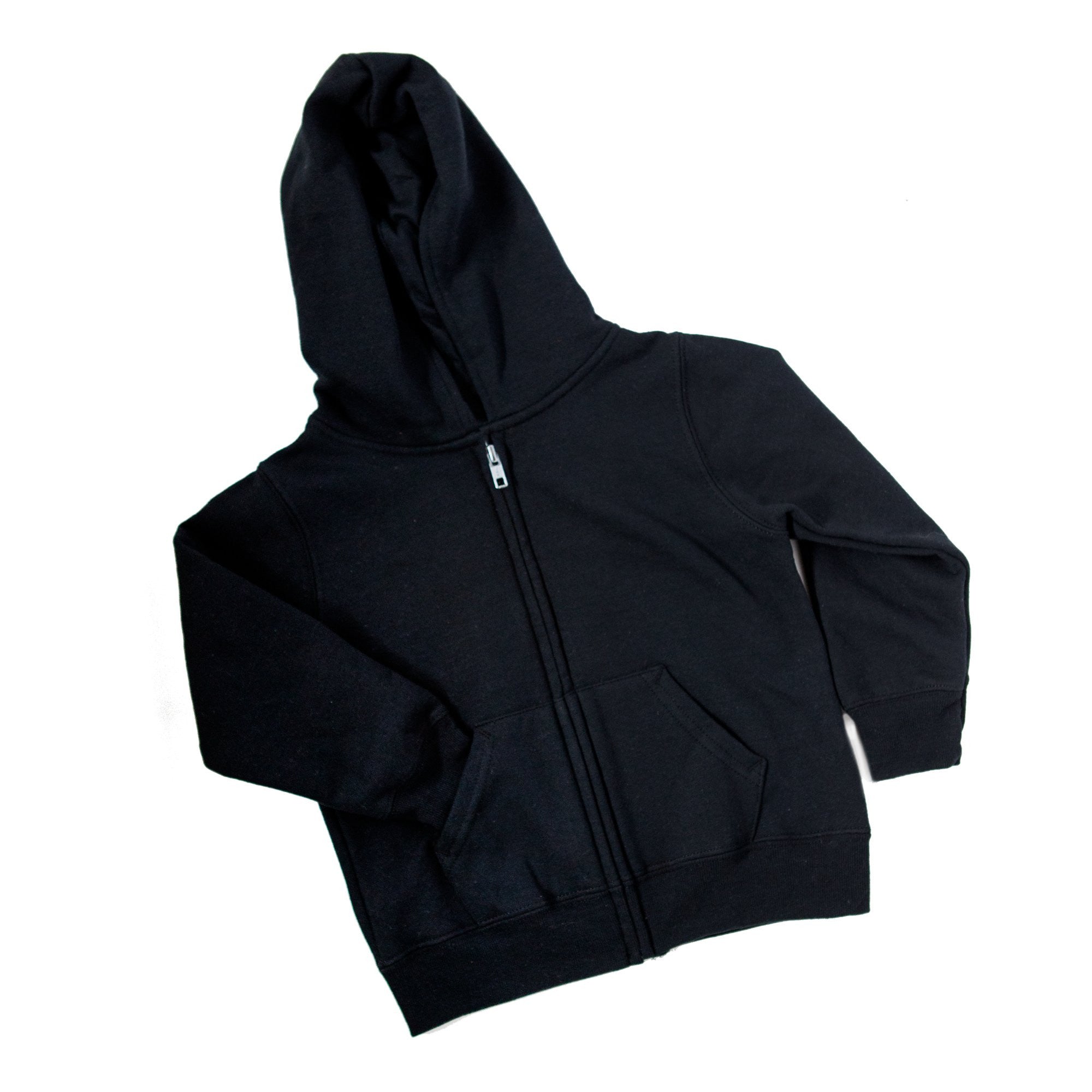 The front of a Ring Bearer Hoodie in black on a white background