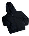 The front of a Ring Bearer Hoodie in black on a white background