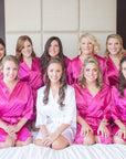 satin bridal party robes, bridesmaid getting ready robes, personalized bridesmaid gifts, luxury bridal gifts