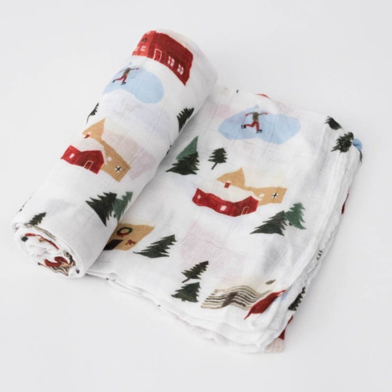 Deluxe Muslin Swaddle | Winter Village