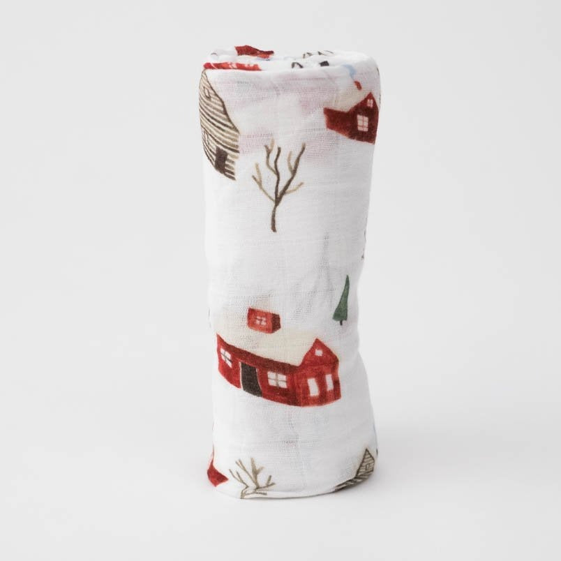 Deluxe Muslin Swaddle | Winter Village