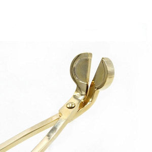 Candle wick trimmer, Approx. 7" in length, Stainless steel with gold metal finish
