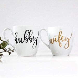 Gold Wifey Coffee Mug, bridal shower gifts, engagement gifts, gifts for wife