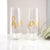 his and hers stemless gold champagne flutes, couples gifts, wedding gifts, engagement gifts, bridal shower gifts, unique couples gift ideas